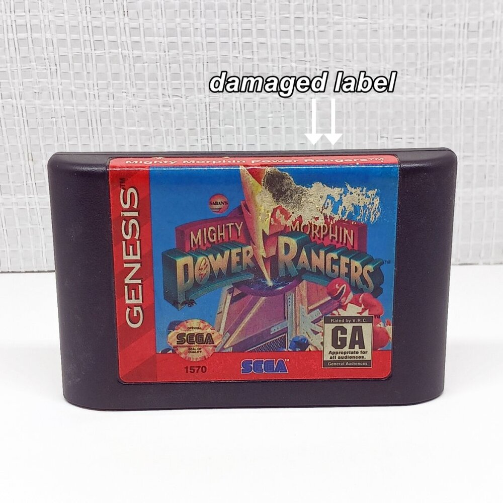 Sega Genesis Mighty Morphin Power Rangers, cart only, Tested. Works.